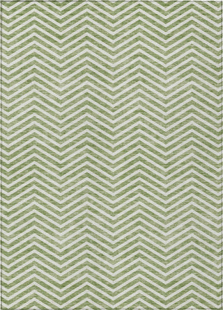 Piper Looms Chantille Chevron ACN934 Green Machine Washable Area Rug main image
