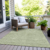Piper Looms Chantille Chevron ACN934 Green Machine Washable Area Rug Outdoor Lifestyle Image Feature