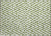 Piper Looms Chantille Chevron ACN934 Green Machine Washable Area Rug Scatter Main Image