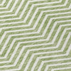 Piper Looms Chantille Chevron ACN934 Green Machine Washable Area Rug Swatch Image