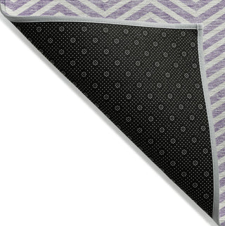 Piper Looms Chantille Chevron ACN934 Lilac Machine Washable Area Rug Backing Image