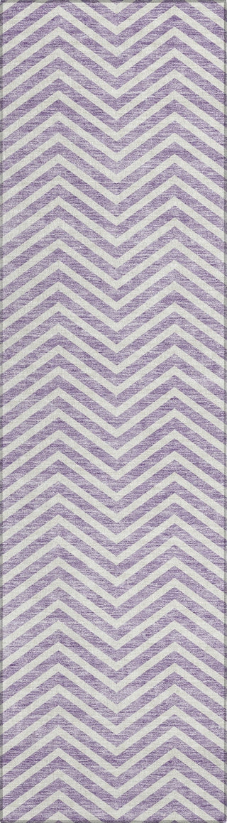 Piper Looms Chantille Chevron ACN934 Lilac Machine Washable Area Rug Runner Main Image
