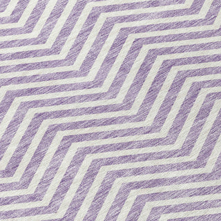 Piper Looms Chantille Chevron ACN934 Lilac Machine Washable Area Rug Swatch Image