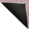 Piper Looms Chantille Chevron ACN934 Pink Machine Washable Area Rug Backing Image