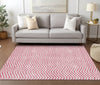 Piper Looms Chantille Chevron ACN934 Pink Machine Washable Area Rug Lifestyle Image Feature