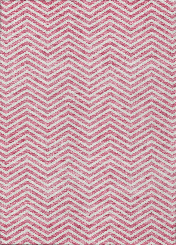 Piper Looms Chantille Chevron ACN934 Pink Machine Washable Area Rug main image