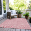 Piper Looms Chantille Chevron ACN934 Pink Machine Washable Area Rug Outdoor Lifestyle Image Feature