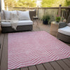 Piper Looms Chantille Chevron ACN934 Pink Machine Washable Area Rug Outdoor Lifestyle Image Feature