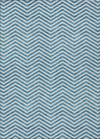 Piper Looms Chantille Chevron ACN934 Teal Machine Washable Area Rug main image