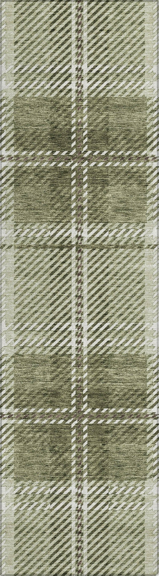 Piper Looms Chantille Plaid ACN935 Aloe Machine Washable Area Rug Runner Main Image