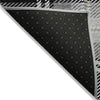 Piper Looms Chantille Plaid ACN935 Black Machine Washable Area Rug Backing Image