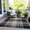 Piper Looms Chantille Plaid ACN935 Black Machine Washable Area Rug Outdoor Lifestyle Image Feature