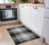 Piper Looms Chantille Plaid ACN935 Black Machine Washable Area Rug Scatter Lifestyle Image Feature