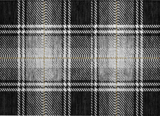 Piper Looms Chantille Plaid ACN935 Black Machine Washable Area Rug Scatter Main Image