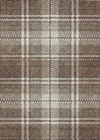 Piper Looms Chantille Plaid ACN935 Brown Machine Washable Area Rug main image