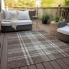 Piper Looms Chantille Plaid ACN935 Brown Machine Washable Area Rug Outdoor Lifestyle Image Feature