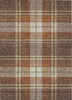 Piper Looms Chantille Plaid ACN935 Chocolate Machine Washable Area Rug main image