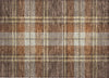 Piper Looms Chantille Plaid ACN935 Chocolate Machine Washable Area Rug Scatter Main Image