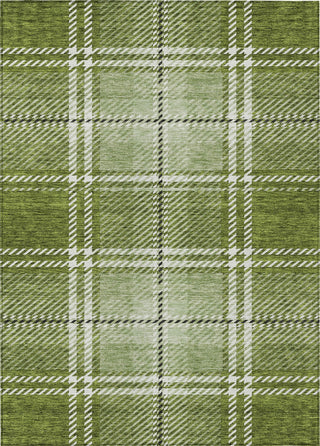 Piper Looms Chantille Plaid ACN935 Green Machine Washable Area Rug main image