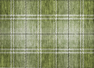 Piper Looms Chantille Plaid ACN935 Green Machine Washable Area Rug Scatter Main Image
