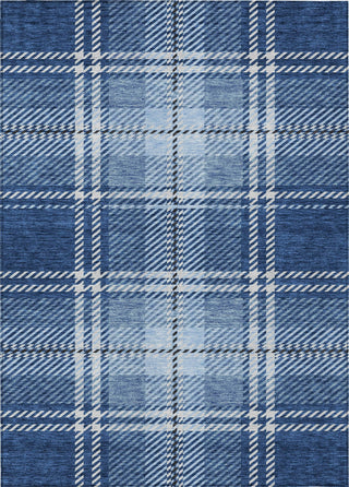 Piper Looms Chantille Plaid ACN935 Navy Machine Washable Area Rug main image