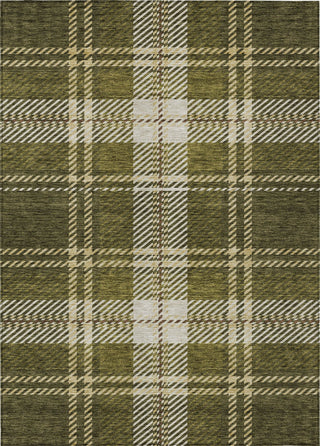Piper Looms Chantille Plaid ACN935 Olive Machine Washable Area Rug main image