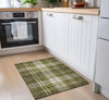 Piper Looms Chantille Plaid ACN935 Olive Machine Washable Area Rug Scatter Lifestyle Image Feature
