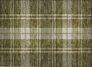 Piper Looms Chantille Plaid ACN935 Olive Machine Washable Area Rug Scatter Main Image