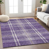 Piper Looms Chantille Plaid ACN935 Purple Machine Washable Area Rug Lifestyle Image Feature