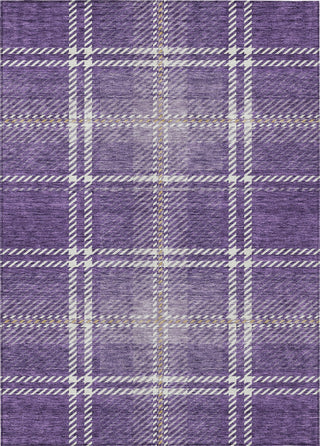 Piper Looms Chantille Plaid ACN935 Purple Machine Washable Area Rug main image