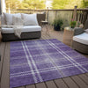 Piper Looms Chantille Plaid ACN935 Purple Machine Washable Area Rug Outdoor Lifestyle Image Feature