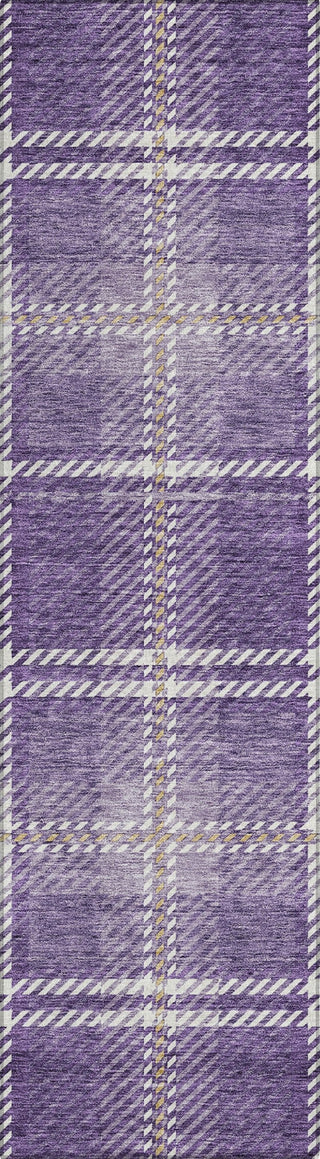 Piper Looms Chantille Plaid ACN935 Purple Machine Washable Area Rug Runner Main Image
