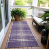 Piper Looms Chantille Plaid ACN935 Purple Machine Washable Area Rug Runner Outdoor Lifestyle Image Feature