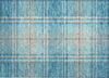 Piper Looms Chantille Plaid ACN935 Teal Machine Washable Area Rug Scatter Main Image