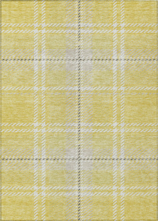 Piper Looms Chantille Plaid ACN935 Yellow Machine Washable Area Rug main image