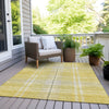 Piper Looms Chantille Plaid ACN935 Yellow Machine Washable Area Rug Outdoor Lifestyle Image Feature