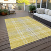 Piper Looms Chantille Plaid ACN935 Yellow Machine Washable Area Rug Outdoor Lifestyle Image Feature