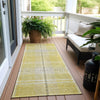 Piper Looms Chantille Plaid ACN935 Yellow Machine Washable Area Rug Runner Outdoor Lifestyle Image Feature
