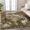 Piper Looms Chantille Damask ACN936 Brown Machine Washable Area Rug Lifestyle Image Feature