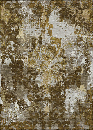 Piper Looms Chantille Damask ACN936 Brown Machine Washable Area Rug main image