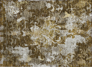 Piper Looms Chantille Damask ACN936 Brown Machine Washable Area Rug Scatter Main Image