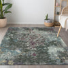 Piper Looms Chantille Damask ACN936 Fern Machine Washable Area Rug Lifestyle Image Feature