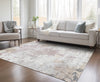 Piper Looms Chantille Damask ACN936 Ivory Machine Washable Area Rug Lifestyle Image Feature