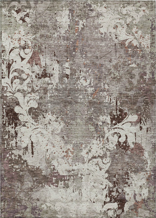 Piper Looms Chantille Damask ACN936 Taupe Machine Washable Area Rug main image