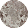 Piper Looms Chantille Damask ACN936 Taupe Machine Washable Area Rug Round Main Image