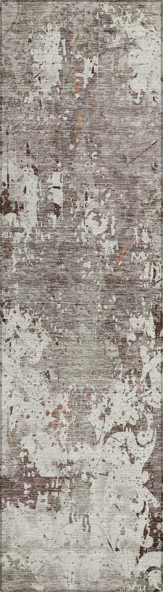 Piper Looms Chantille Damask ACN936 Taupe Machine Washable Area Rug Runner Main Image