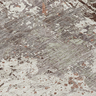 Piper Looms Chantille Damask ACN936 Taupe Machine Washable Area Rug Swatch Image