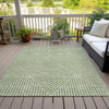 Piper Looms Chantille Geometric ACN937 Aloe Machine Washable Area Rug Outdoor Lifestyle Image Feature