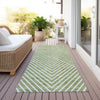 Piper Looms Chantille Geometric ACN937 Aloe Machine Washable Area Rug Runner Outdoor Lifestyle Image Feature