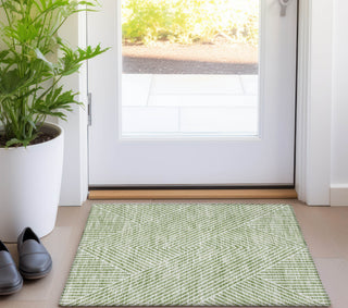 Piper Looms Chantille Geometric ACN937 Aloe Machine Washable Area Rug Scatter Lifestyle Image Feature